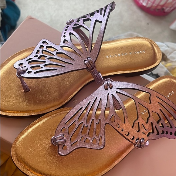 Sophia Webster Gold and Purple Glamorous Sandals - Picture 4 of 8